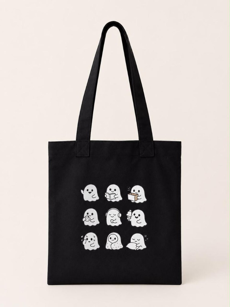 Cute Ghosts Grid Tote